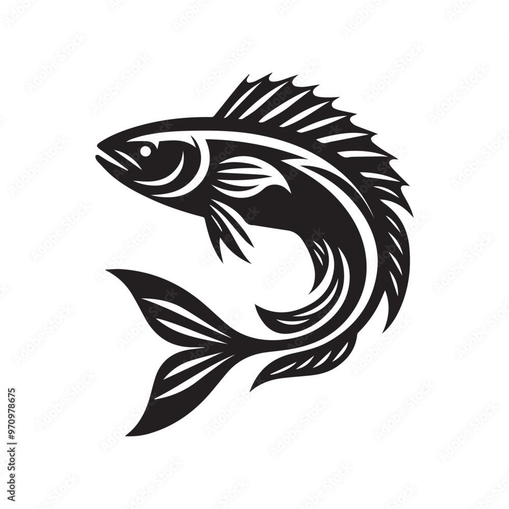 Creative Set Of A Fish Vector Design. Creative Set Of A Fish Vector Design.