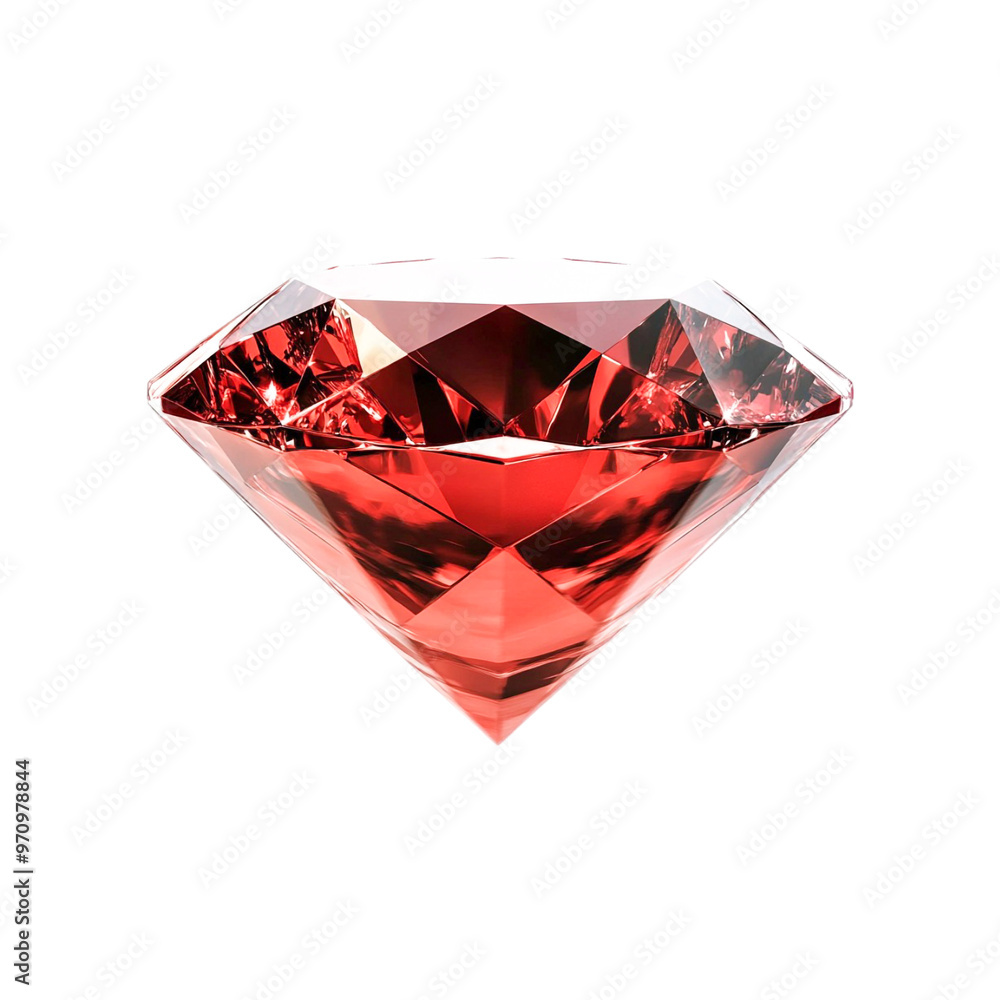 Red diamond isolated on transparent background Red diamond isolated on transparent background