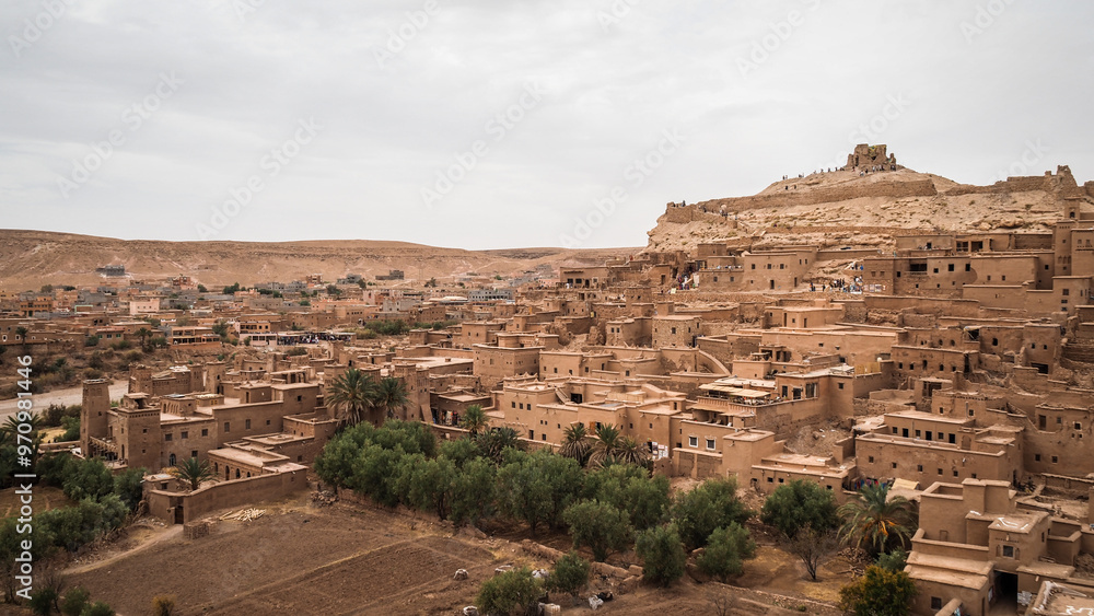 The landscape of Ait Benhaddou in Morocco The landscape of Ait Benhaddou in Morocco