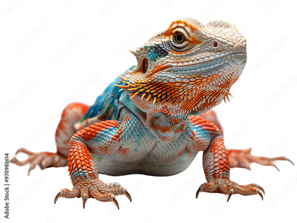Obraz premium Realistic reptile image on transparent background. Ai generated.
