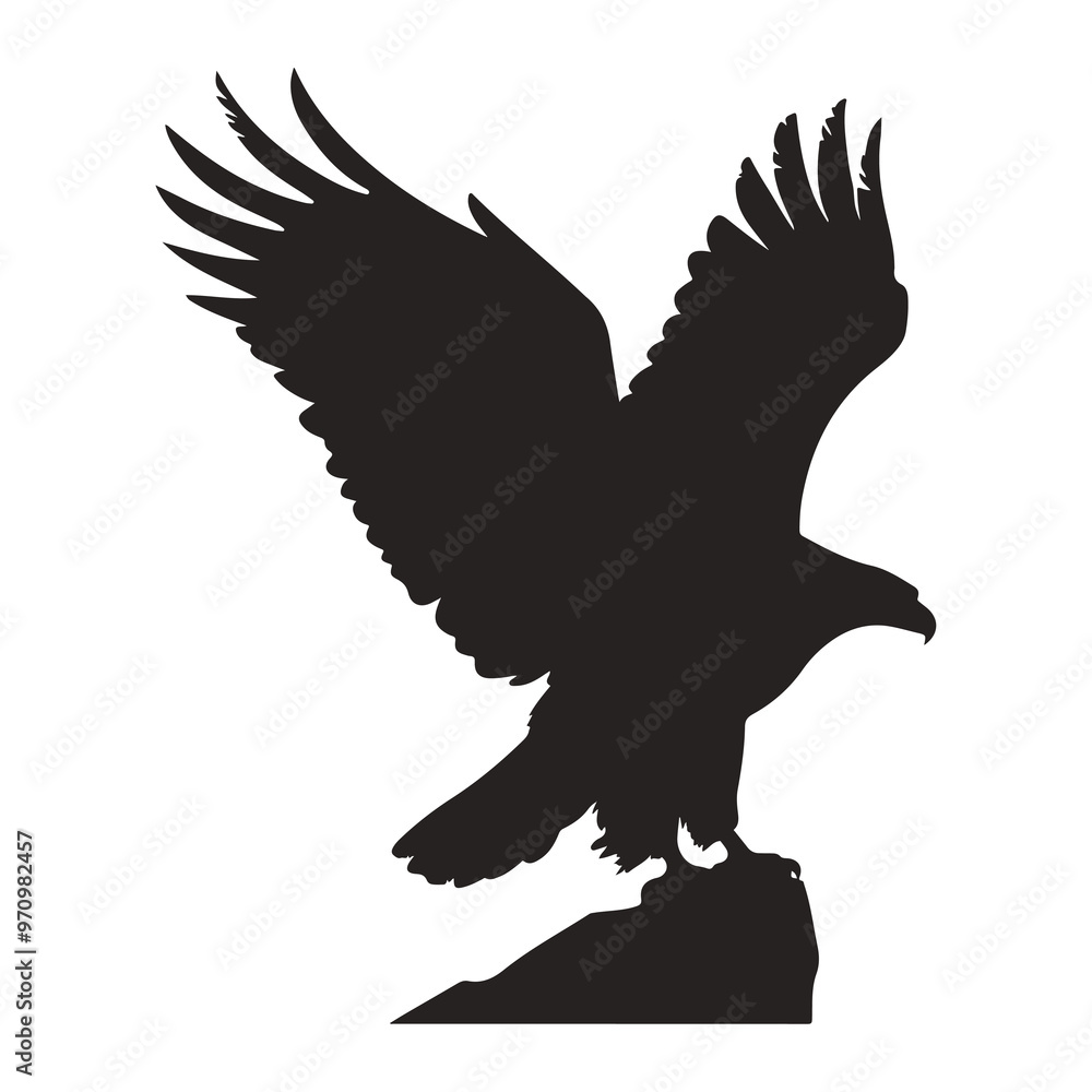 eagle silhouette vector Generated AI eagle silhouette vector Generated AI