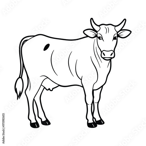 black and white cow