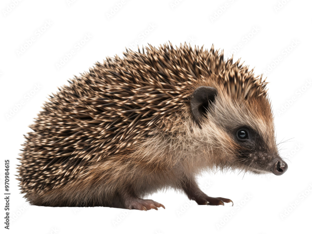 Realistic Hedgehog image on transparent background. Ai generated. Realistic Hedgehog image on transparent background. Ai generated.