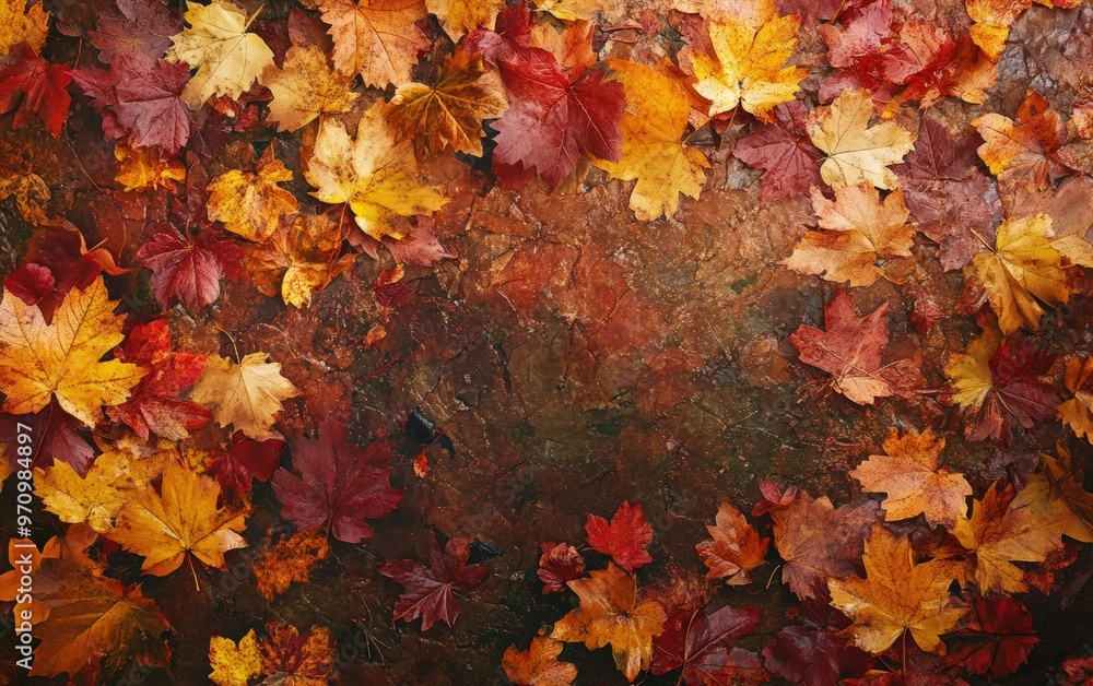 Autumn background texture. Leaves rainy clouds day.
Autumn background texture. Leaves rainy clouds day.