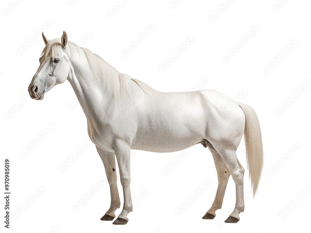 Realistic horse image on transparent background. Ai generated. Realistic horse image on transparent background. Ai generated.