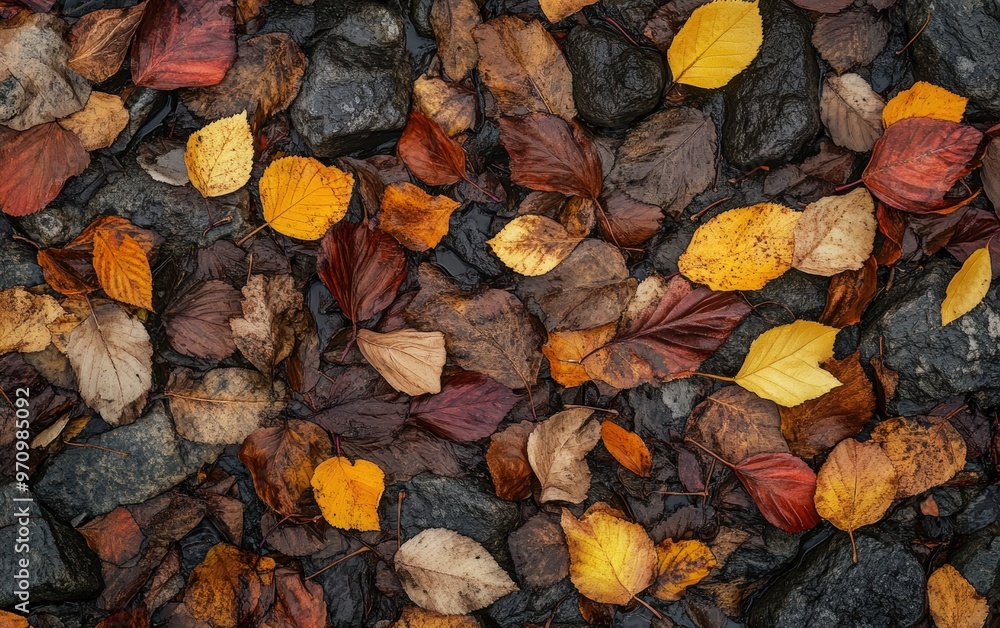 Autumn background texture. Leaves rainy clouds day.
Autumn background texture. Leaves rainy clouds day.