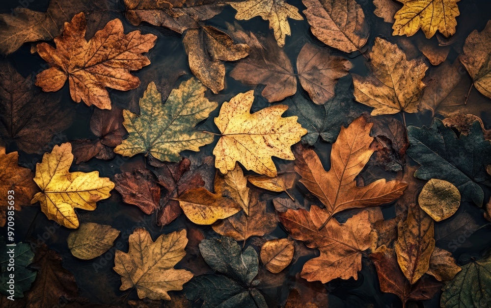 Autumn background texture. Leaves rainy clouds day.
Autumn background texture. Leaves rainy clouds day.