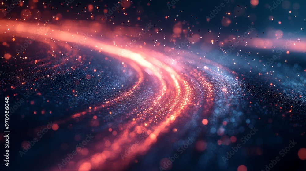 Fototapeta premium Dynamic High-Speed Lines Captured in Technological Bliss: Cinematic Lighting Showcases Motion Blur and Intricate Details. abstract graphic Resources, banner design, pattern design, web background temp