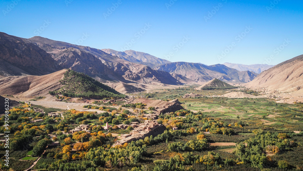 Naklejka premium The landscape of Ait Bouguemez Valley in Morocco