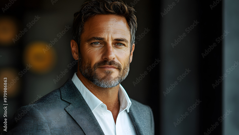 “Portrait of a Strikingly Handsome Middle-Aged Man with a Confident Expression and Well-Groomed Appearance”
“Portrait of a Strikingly Handsome Middle-Aged Man with a Confident Expression and Well-Groomed Appearance”