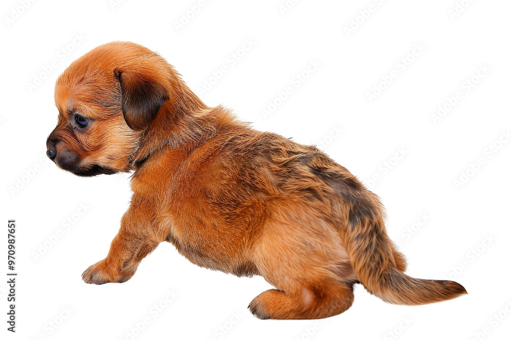 Obraz premium Realistic Puppy image with a transparent background. Ai generated.