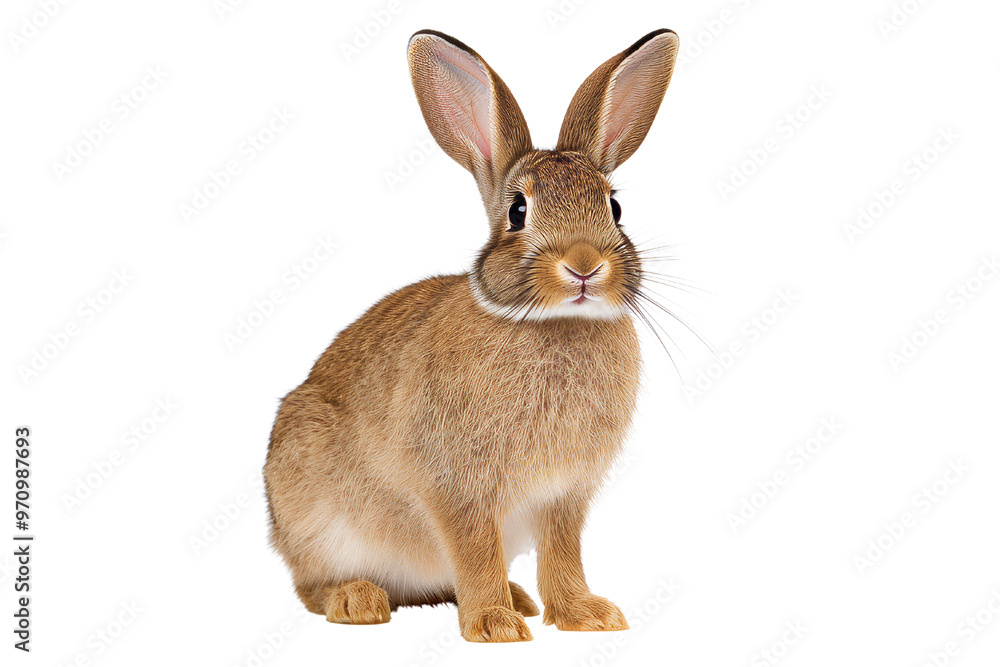 Realistic Rabbit image with a transparent background. Ai generated. Realistic Rabbit image with a transparent background. Ai generated.
