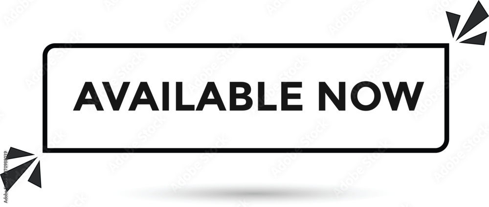 Available now button web banner templates. Vector Illustration Available now button web banner templates. Vector Illustration