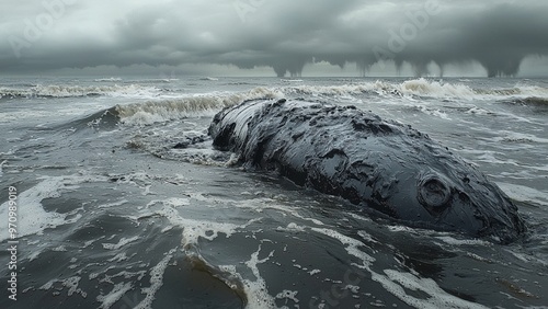 fish affected by oil spill, highlighting pollution’s impact on biodiversity.
