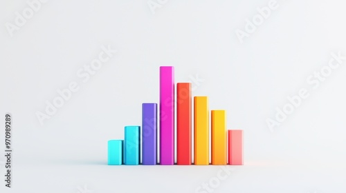 Colorful 3D Bar Graph on Minimalist White Background Representing Data Analysis and Business Growth Free Download Colorful 3D Bar Graph on Minimalist White Background Representing Data Analysis and Business Growth - GFXLoad