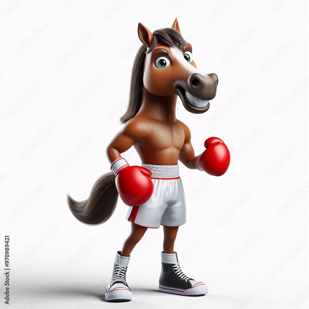 Boxer animals on a white background
Boxer animals on a white background
