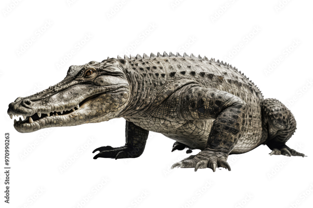 Realistic crocodile image with a transparent background. Ai generated. Realistic crocodile image with a transparent background. Ai generated.