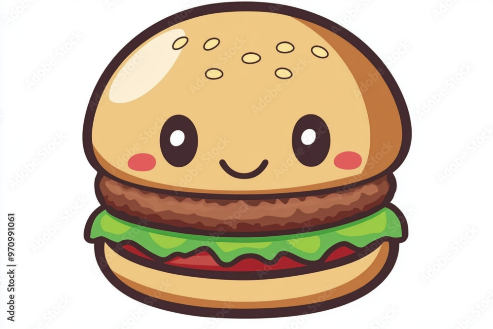 Vector stylized logo of baby hamburger , isolated on white background Vector stylized logo of baby hamburger , isolated on white background