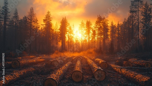 Illegal logging is depleting forests at an alarming rate, destroying habitats and reducing biodiversity.