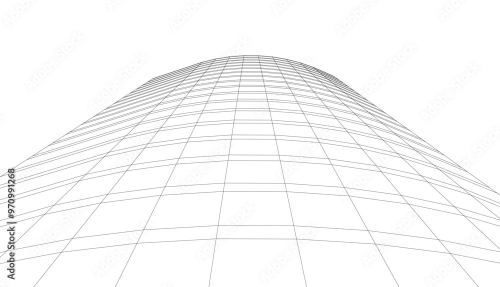 abstract buildings, architectural drawing 3d abstract buildings, architectural drawing 3d