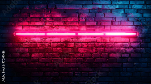 Neon Light Glowing On Brick Wall Background, Abstract Animation, Neon Light On Brick Wall, Abstract Background Animation, 4K Abstract Background Animation, Background Animation, Abstract Background