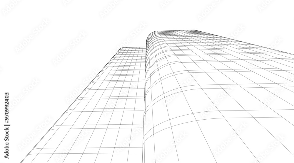 Architectural drawing. Futuristic background vector illustration Architectural drawing. Futuristic background vector illustration
