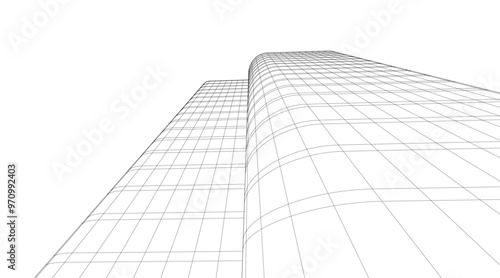 Architectural drawing. Futuristic background vector illustration