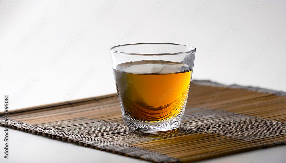 Alcohol in a shot glass on a white background Alcohol in a shot glass on a white background