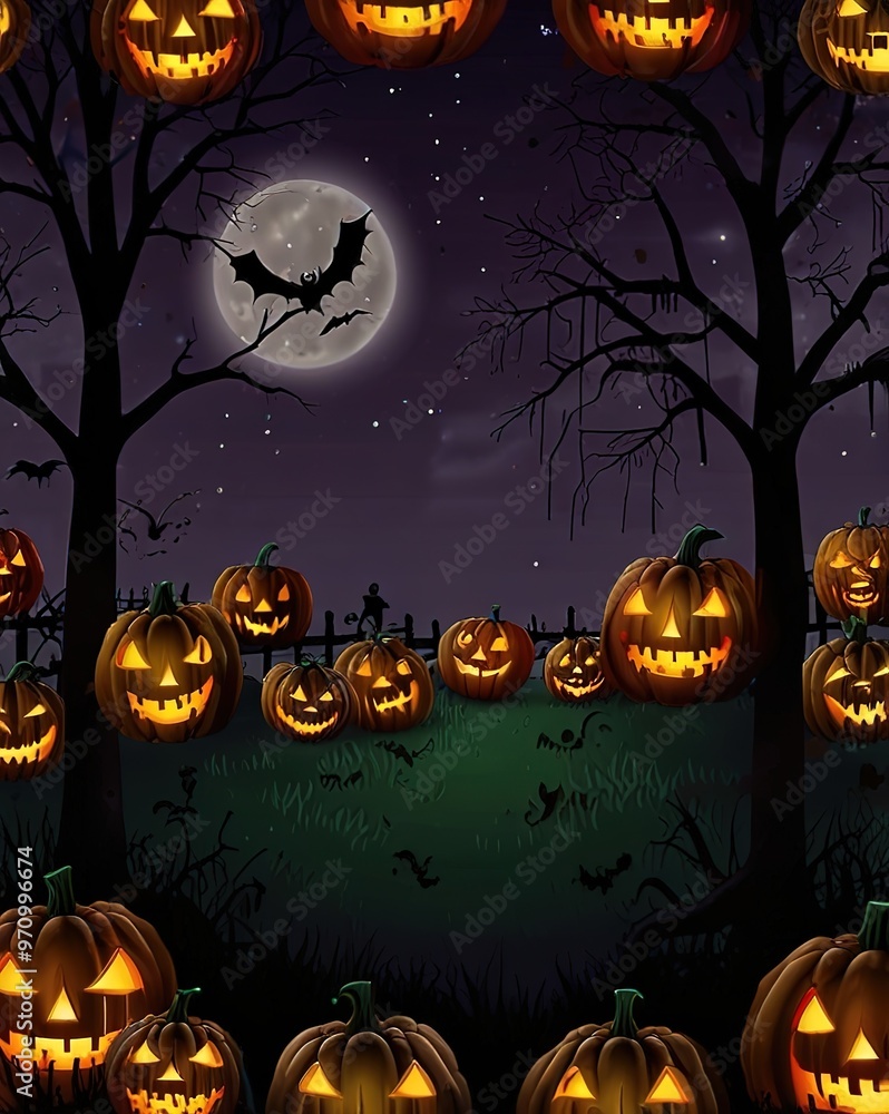 Fototapeta premium halloween background with pumpkin
