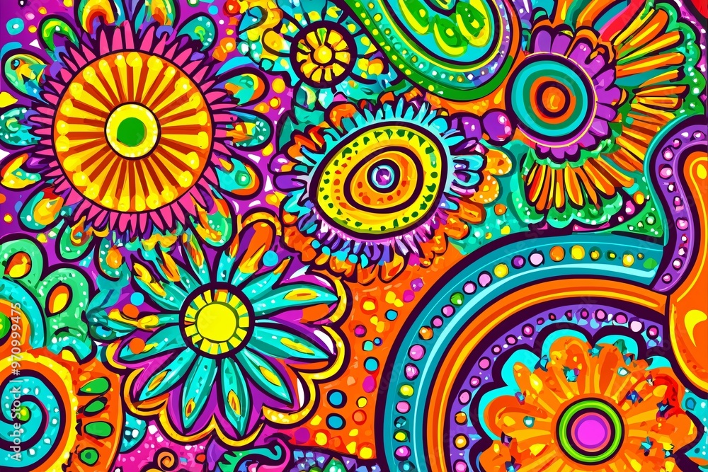 Vibrant Abstract Floral Pattern Vibrant Abstract Floral Pattern