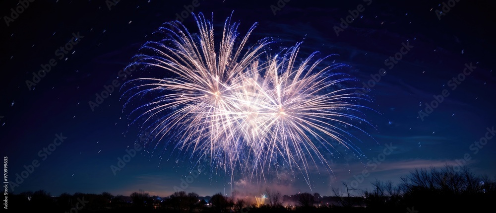 Fireworks Display in the Night Sky Fireworks Display in the Night Sky