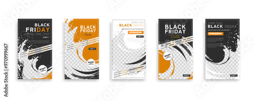 Black friday sale social media post and story design template. Suitable for social media, flyers, banner, and web.