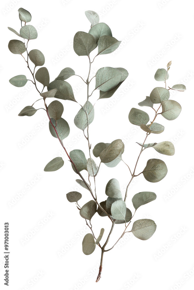 Obraz premium PNG Minimalist eucalyptus branch decor