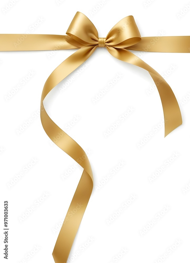 golden ribbon isolated on white golden ribbon isolated on white