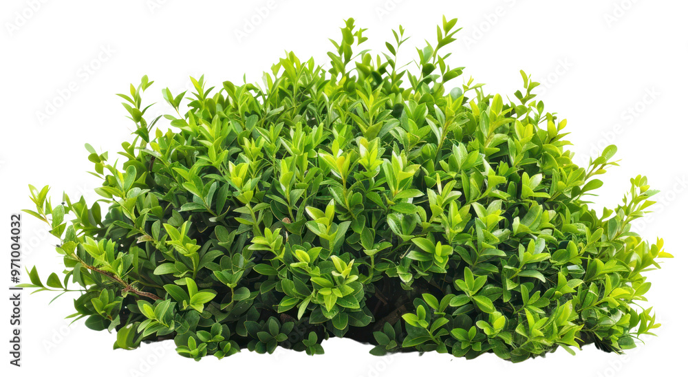 Obraz premium PNG Lush green bush isolated white