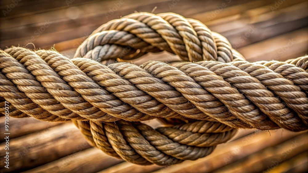 Close-up of a intricate knot tied on a thick rope , rope, tied, tangled, twisted, detailed, close-up, macro, texture, strength Close-up of a intricate knot tied on a thick rope , rope, tied, tangled, twisted, detailed, close-up, macro, texture, strength