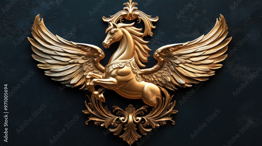 Fantasy Pegasus Emblem Design Fantasy Pegasus Emblem Design