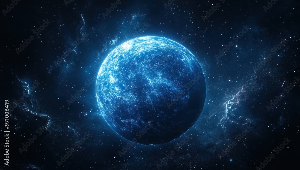 Fototapeta premium A Blue Planet in Space