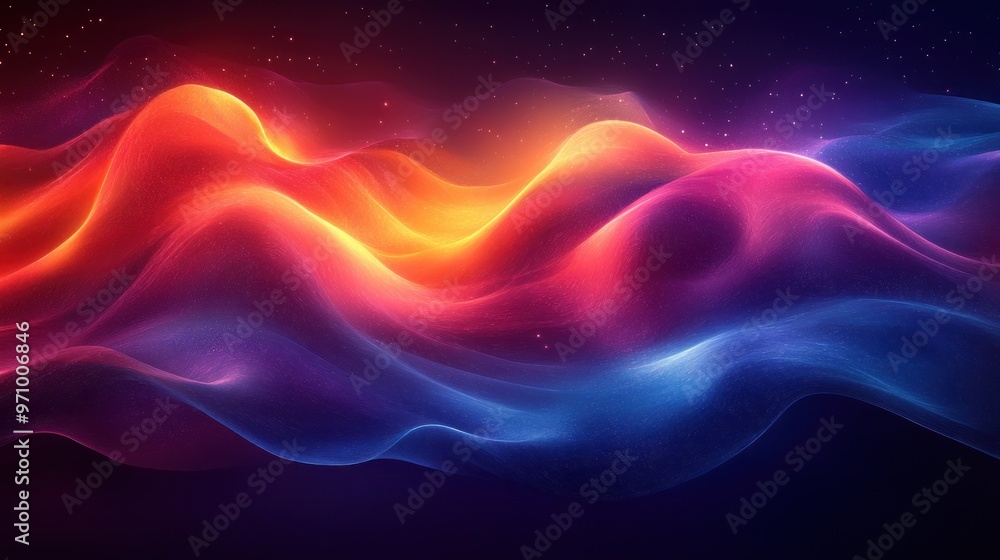 Abstract Colorful Wavy Shapes Abstract Colorful Wavy Shapes