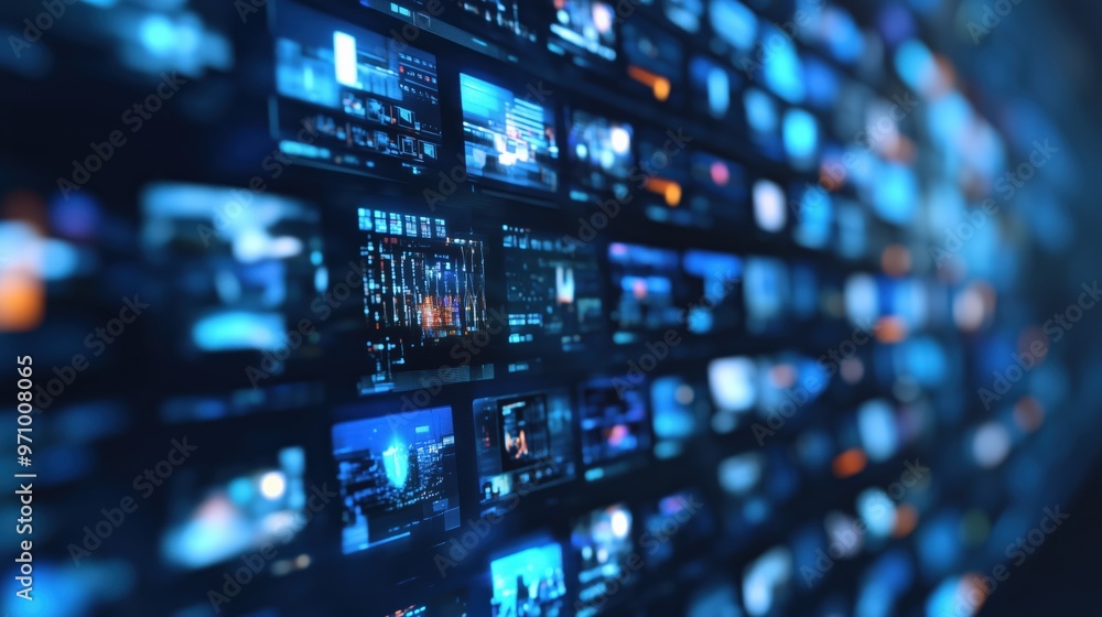 High-resolution broadcast news background for media and technology design High-resolution broadcast news background for media and technology design