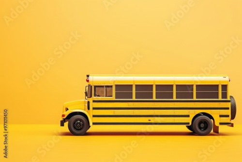 School bus with copy space