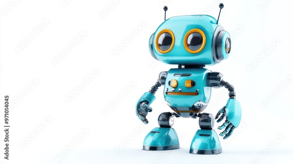 Fototapeta premium Cute Blue Robot