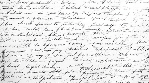Abstract background handwritten vintage style letter in cursive. Script, calligraphy ink writing