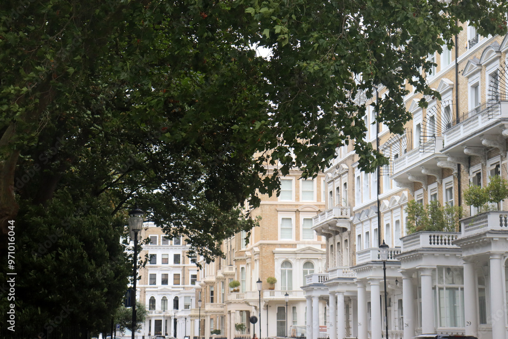 Viktorianische Altbaufassaden in Kensington, London