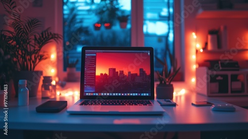 A person having a virtual consultation with a doctor on a laptop, online web Safety Consulting photo