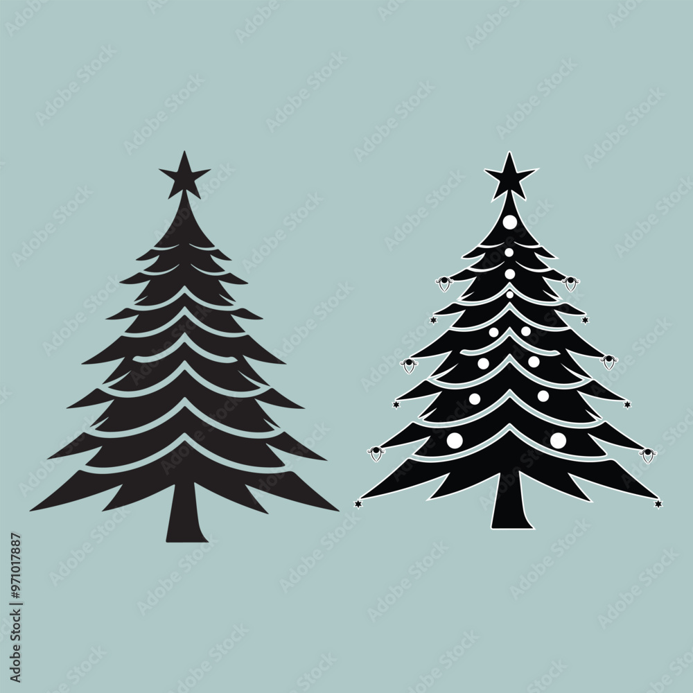 Obraz premium christmas tree set