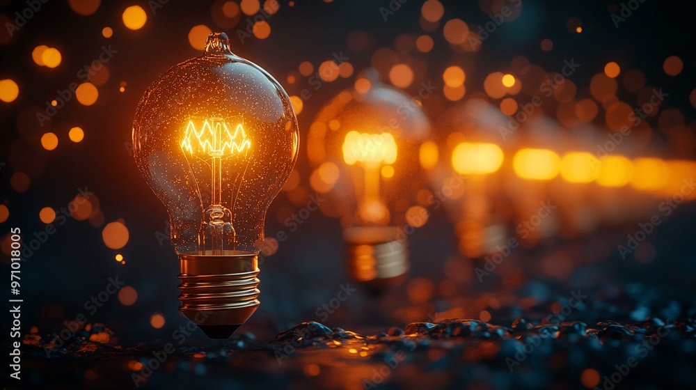 a Concept of innovation with bright lightbulbs or creative symbols, representing new ideas and breakthroughs. a Concept of innovation with bright lightbulbs or creative symbols, representing new ideas and breakthroughs.