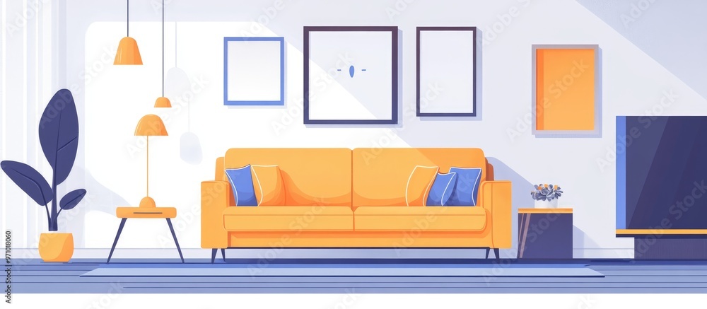 Cozy Smart Home Living Room With Voice Control Lighting Cozy Smart Home Living Room With Voice Control Lighting