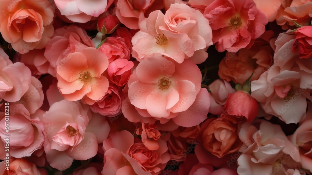 Spring floral delight: pink rose seamless pattern for design Spring floral delight: pink rose seamless pattern for design