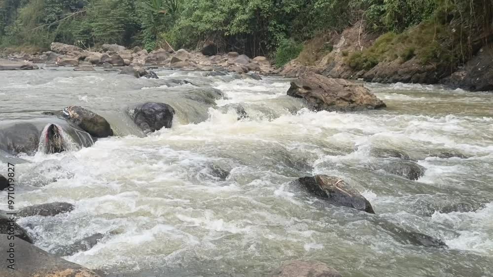a strong river flow in one of the rivers in my village a a strong river flow in one of the rivers in my village a